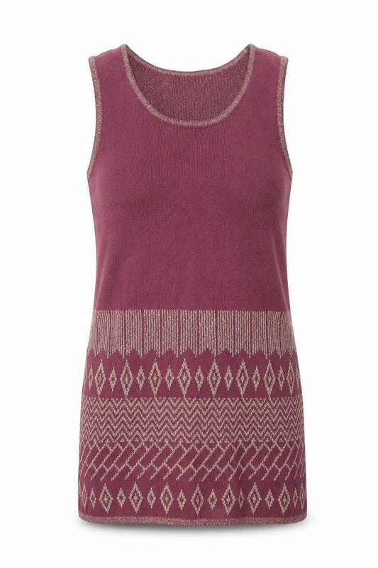 Womens UK Size 12 Kaleidoscope Purple Basic Tank
