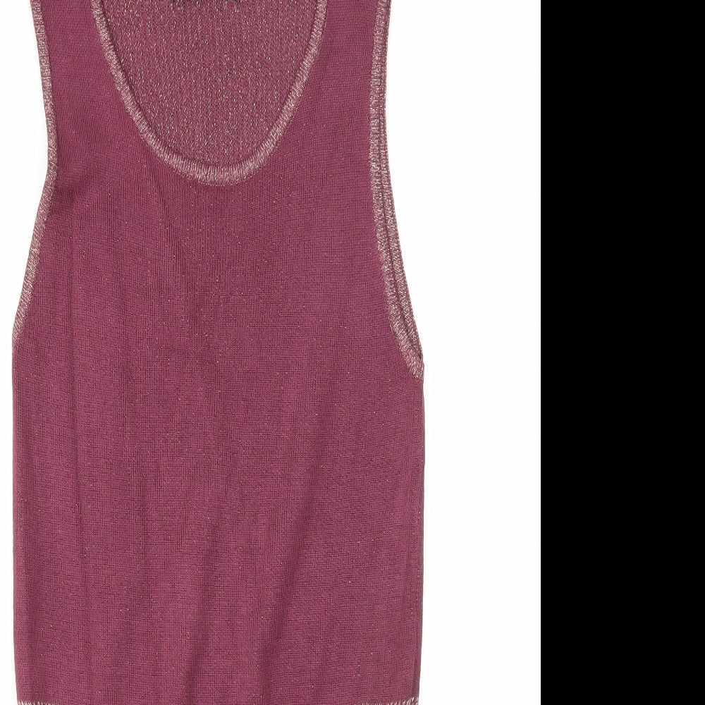 Womens UK Size 12 Kaleidoscope Purple Basic Tank
