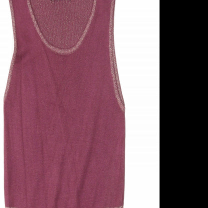 Womens UK Size 12 Kaleidoscope Purple Basic Tank