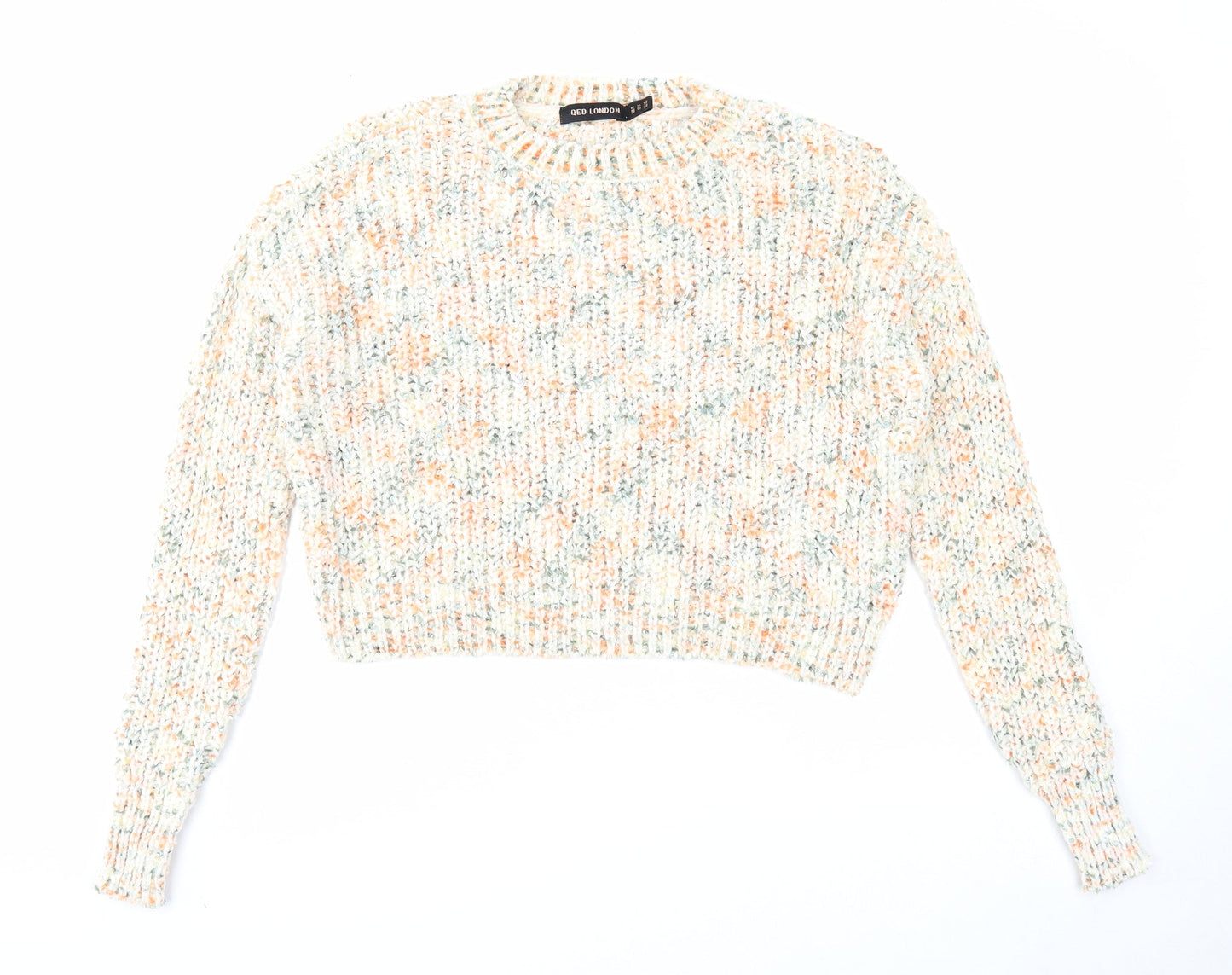 Womens UK Size S QED London Multicoloured Pullover Jumper