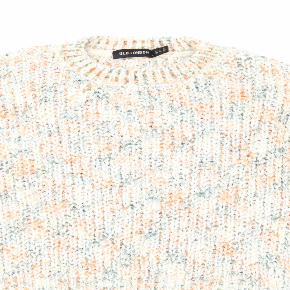 Womens UK Size S QED London Multicoloured Pullover Jumper