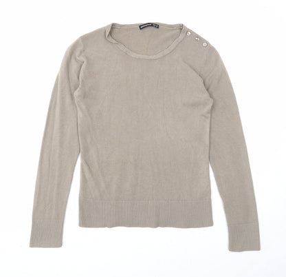 Womens UK Size 12 Atmosphere Brown Pullover Jumper