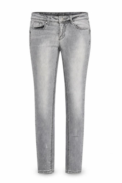 Fresh Made Womens Grey Cotton Skinny Jeans Size XS Regular Zip