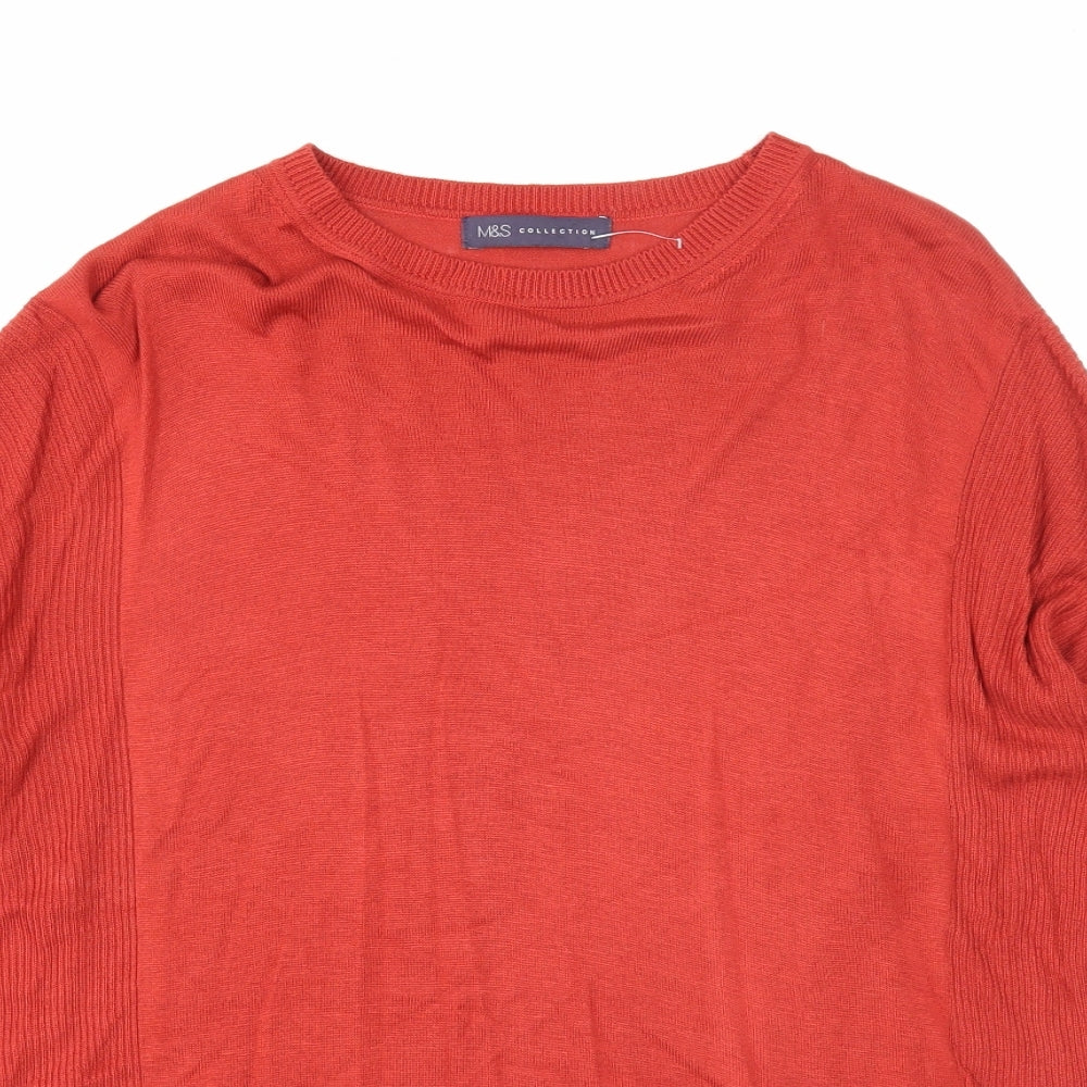 Womens UK Size 14 Marks and Spencer Red Pullover Jumper