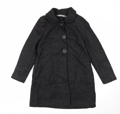 Womens UK Size 10 Woolworths Black Overcoat