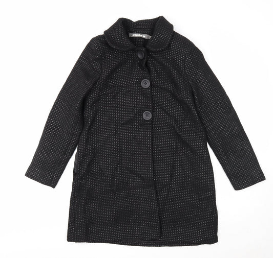 Womens UK Size 10 Woolworths Black Overcoat