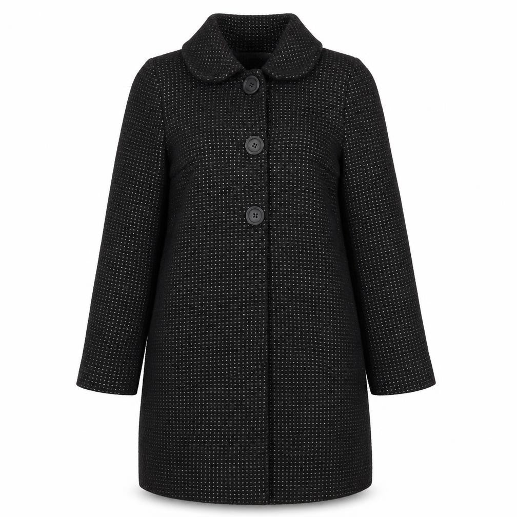 Womens UK Size 10 Woolworths Black Overcoat