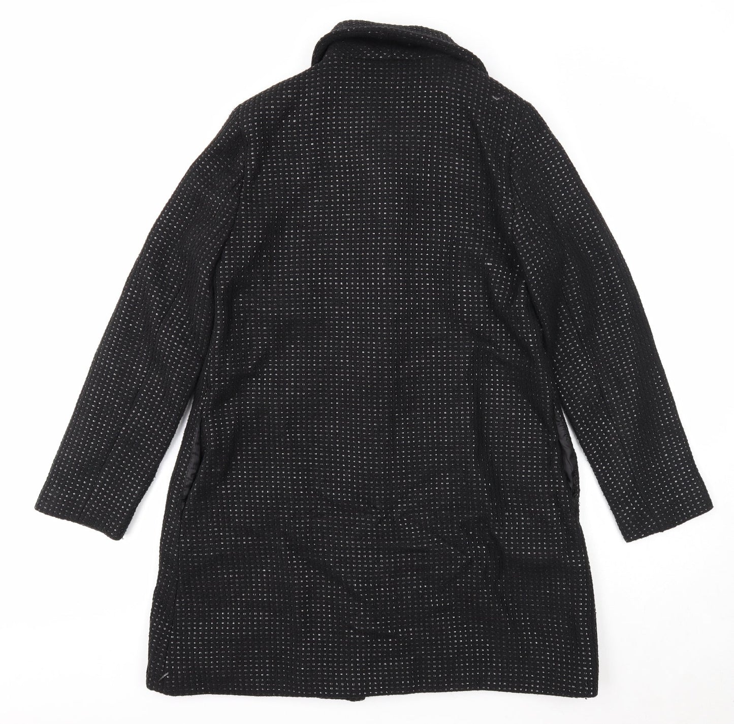 Womens UK Size 10 Woolworths Black Overcoat