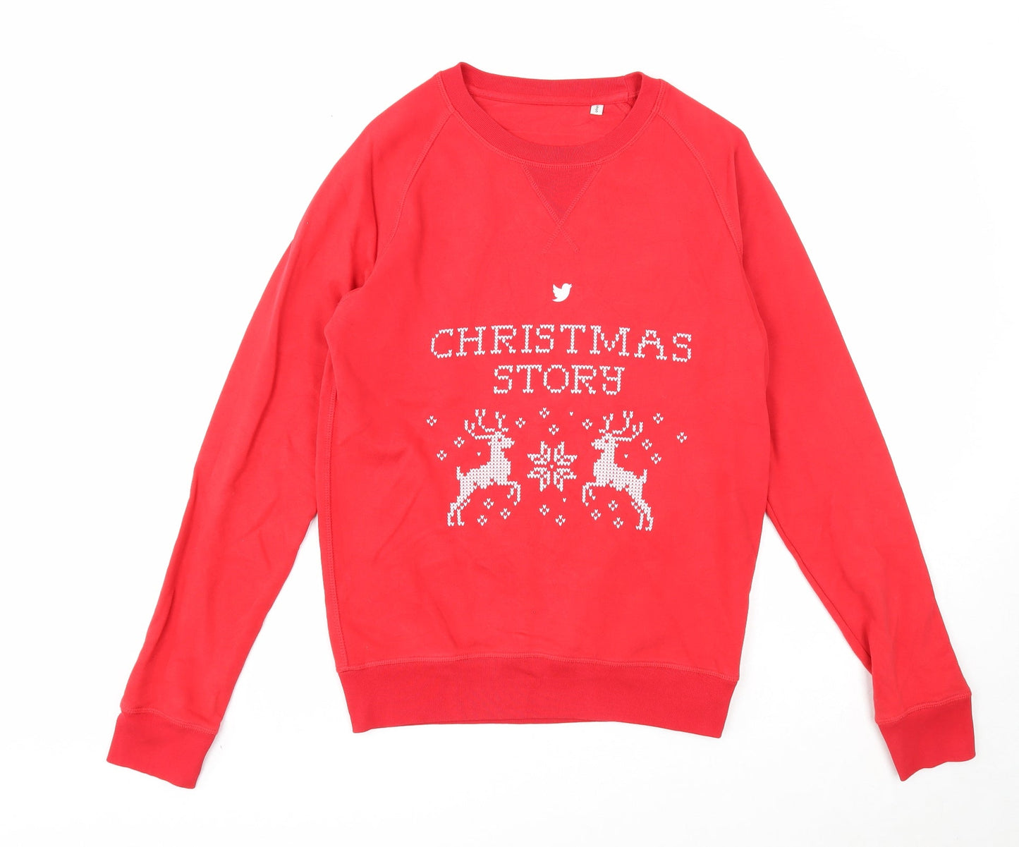 Stanley Stella Mens Red Cotton Pullover Sweatshirt Size S - Christmas Story
