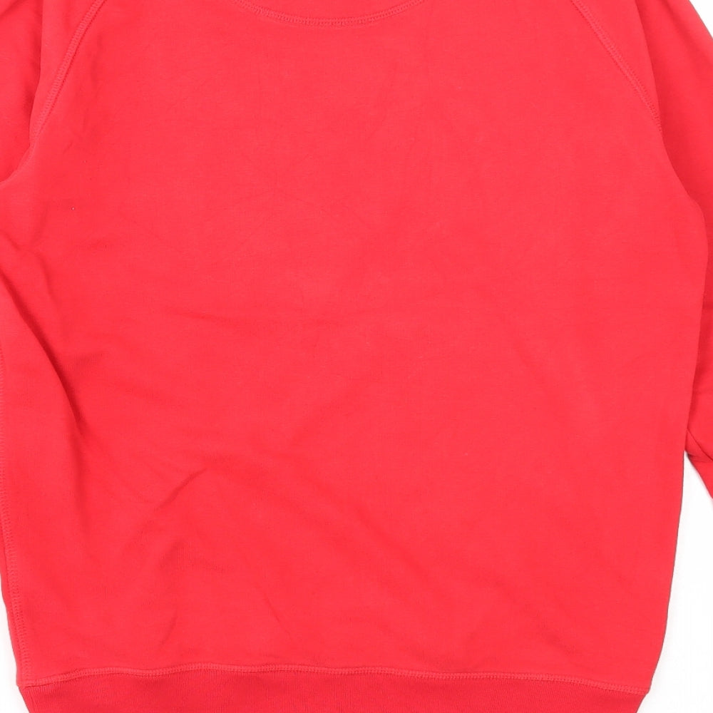 Stanley Stella Mens Red Cotton Pullover Sweatshirt Size S - Christmas Story