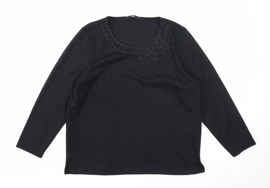 Womens UK Size M Bonmarché Black Pullover Jumper