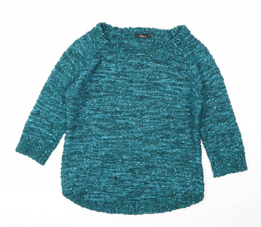 Womens UK Size S Bonmarché Blue Pullover Jumper