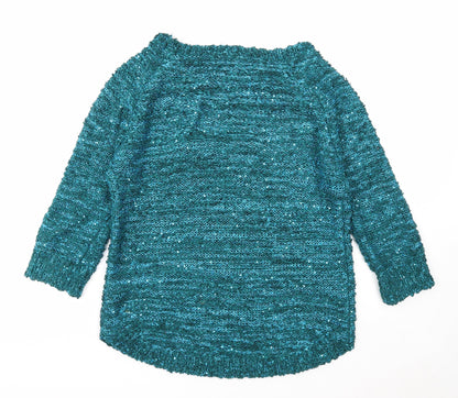 Womens UK Size S Bonmarché Blue Pullover Jumper