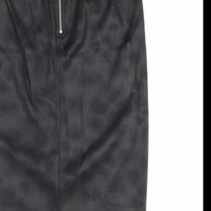 Glamorous Womens Black Polyester Straight & Pencil Skirt Size S Zip