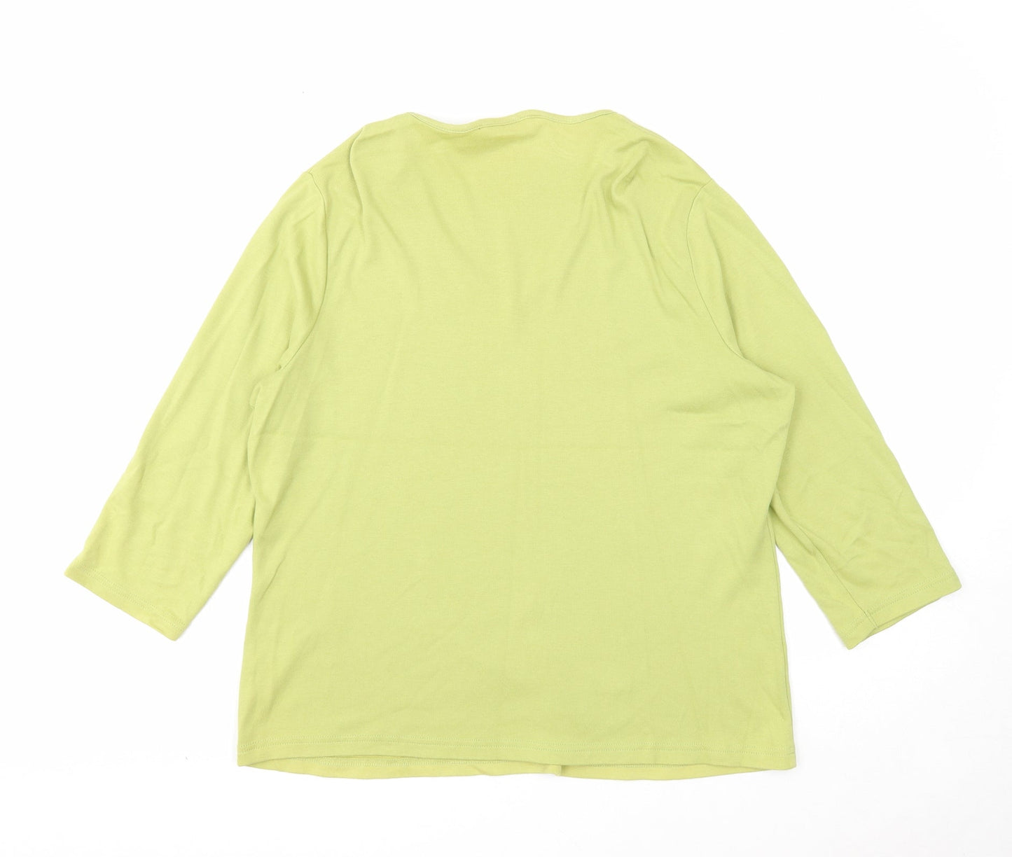 Womens UK Size 20 Casual Club Green Basic Blouse