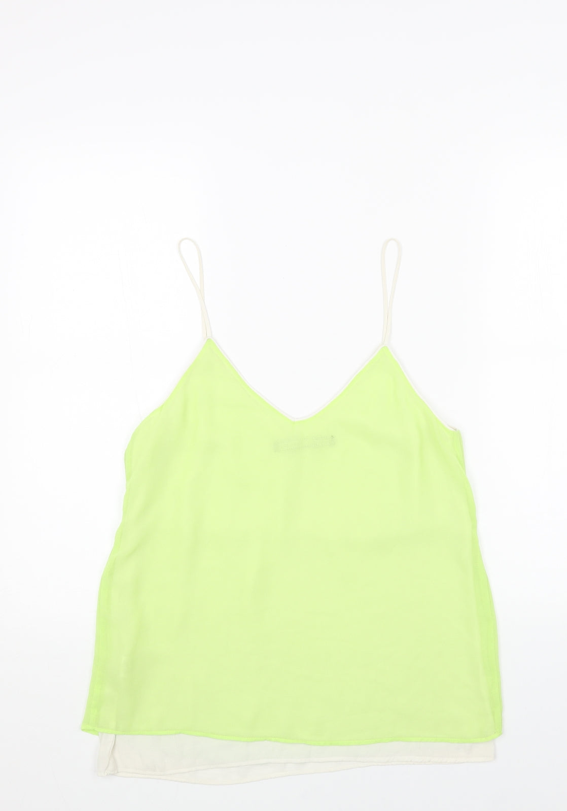 Womens UK Size S Zara Green Basic Tank