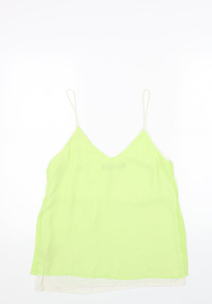 Womens UK Size S Zara Green Basic Tank