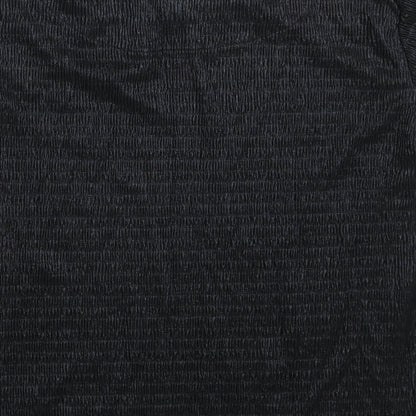JOVONNA Womens Black Viscose Basic T-Shirt Size S Round Neck