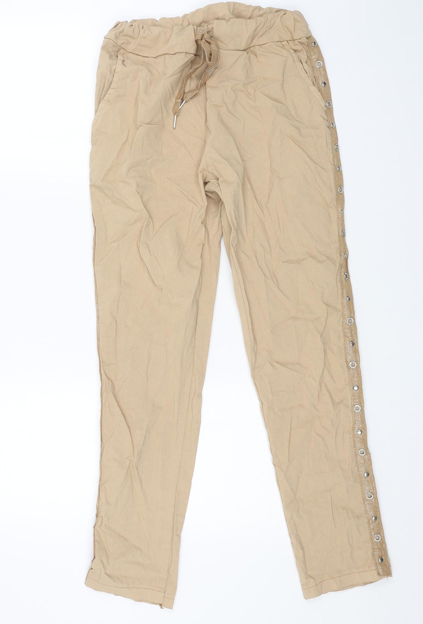 Womens UK Size 28 Preworn Regular Fit  Beige Trousers