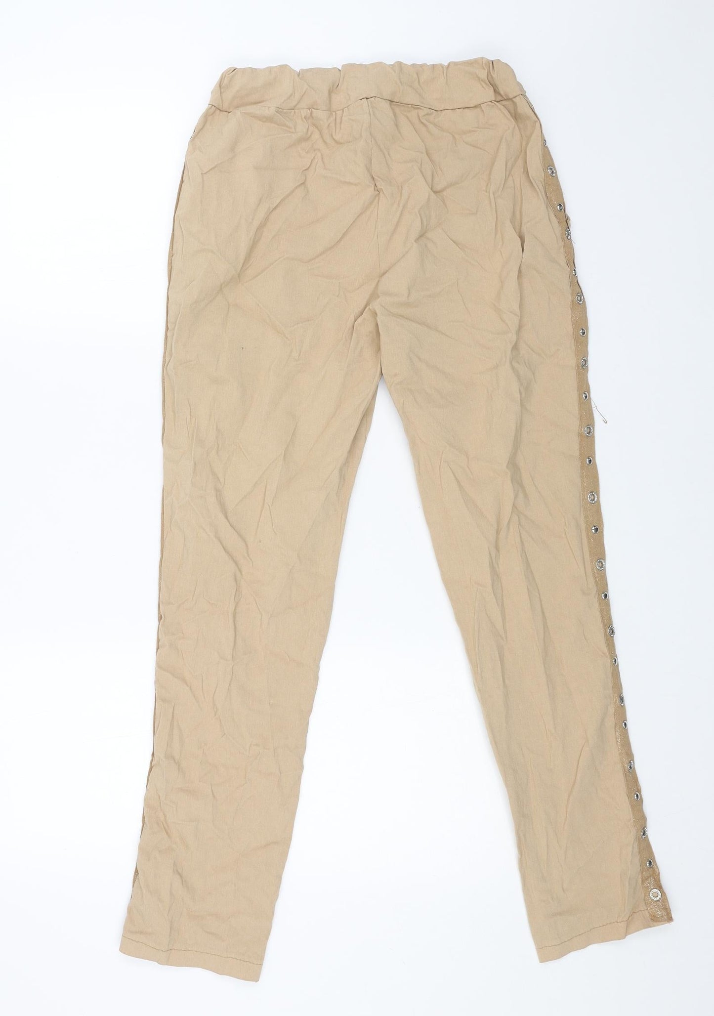 Womens UK Size 28 Preworn Regular Fit  Beige Trousers