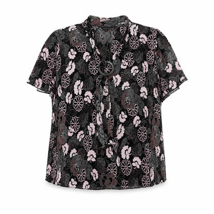 Womens UK Size L Forever Black Basic Blouse