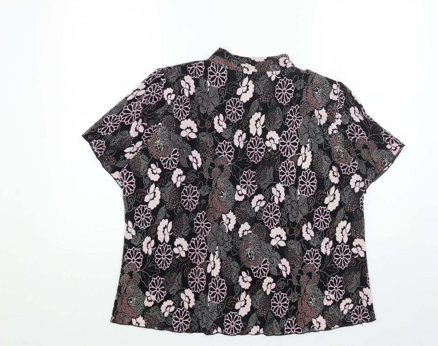 Womens UK Size L Forever Black Basic Blouse