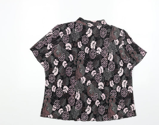 Womens UK Size L Forever Black Basic Blouse
