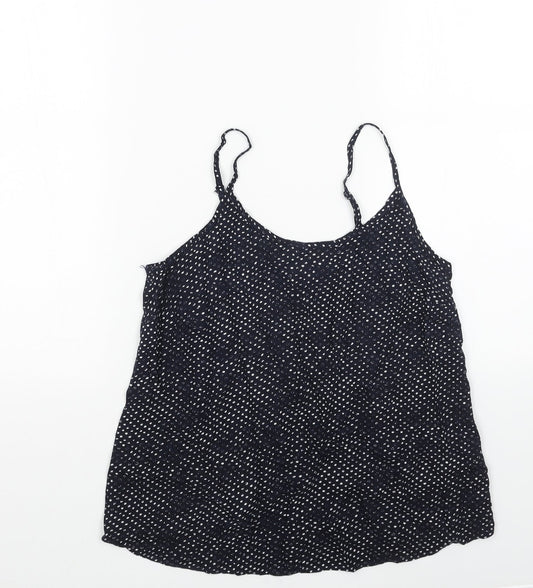 Matalan Womens Blue Geometric Viscose Camisole Tank Size 12 Scoop Neck