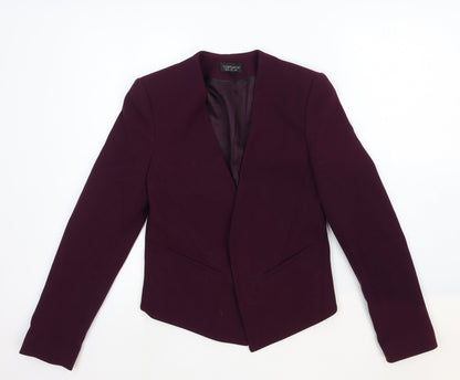 Topshop Womens Purple Cotton Jacket Blazer Size 6