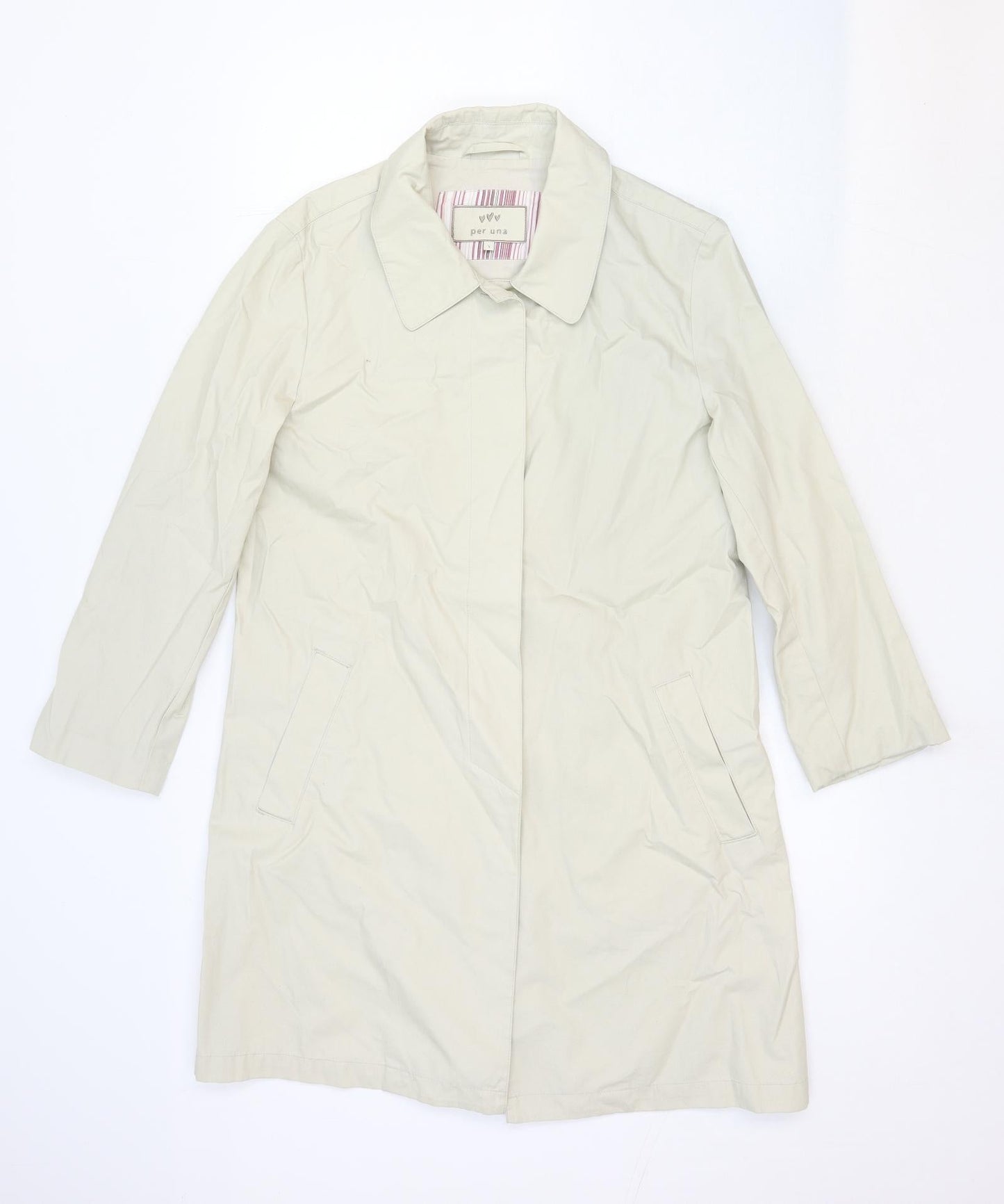 Womens UK Size S Per Una Beige Overcoat