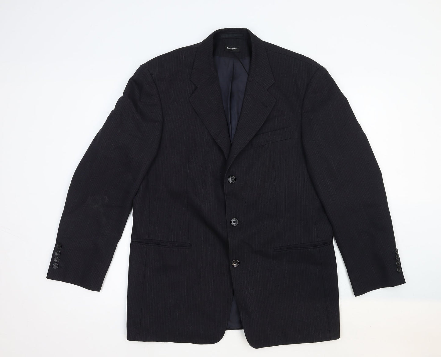 Mens UK Size 40 Benvenuto Regular Black Suit Jacket