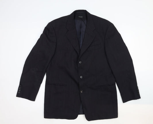 Mens UK Size 40 Benvenuto Regular Black Suit Jacket