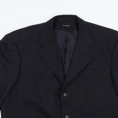 Mens UK Size 40 Benvenuto Regular Black Suit Jacket