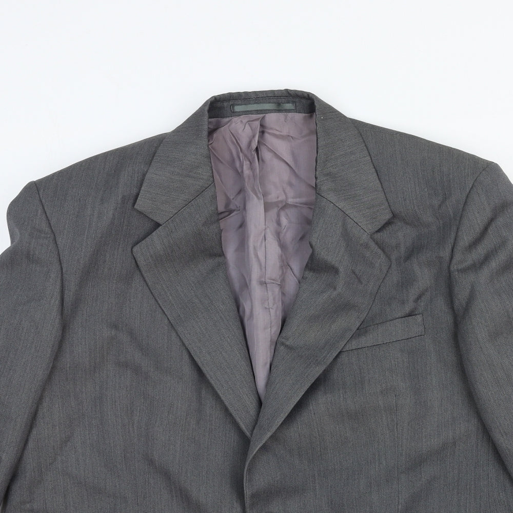 The Classic Collection Mens Grey Cotton Jacket Suit Jacket Size 42 Regular