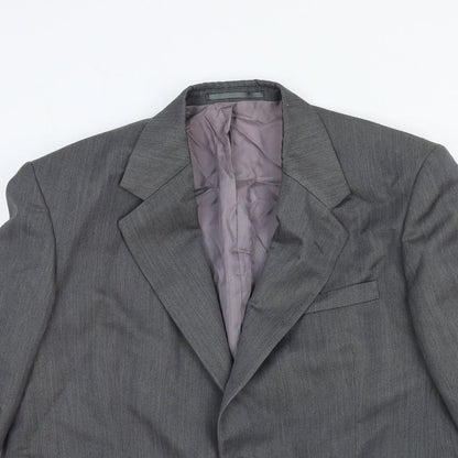 The Classic Collection Mens Grey Cotton Jacket Suit Jacket Size 42 Regular