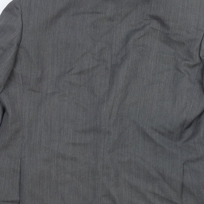 The Classic Collection Mens Grey Cotton Jacket Suit Jacket Size 42 Regular
