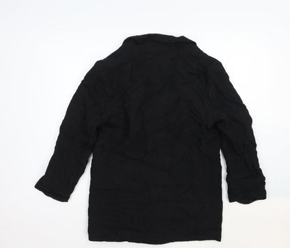 H&M Womens Black Cotton Jacket Blazer Size XS