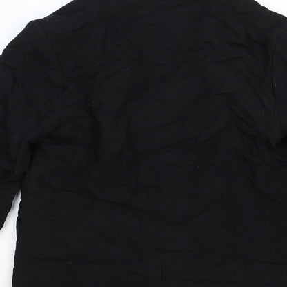 H&M Womens Black Cotton Jacket Blazer Size XS