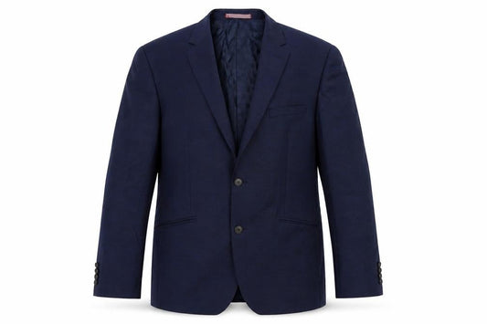 Mens UK Size 42 Alfred Brown Regular Blue Suit Jacket