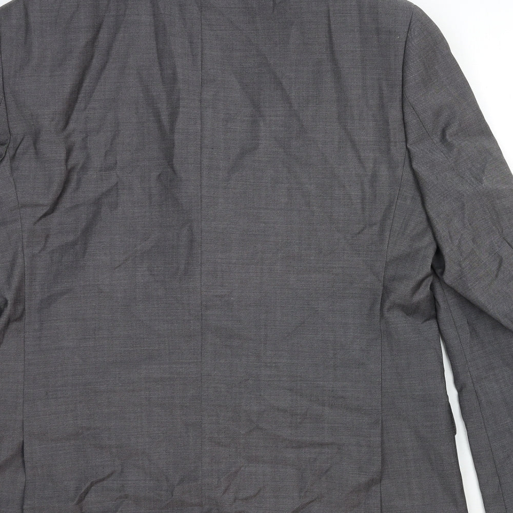 Autograph Mens Grey Cotton Jacket Suit Jacket Size 40 Regular