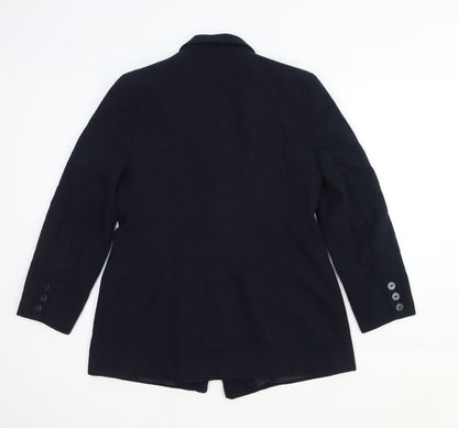 Principles Womens Blue Paisley Cotton Jacket Blazer Size 14