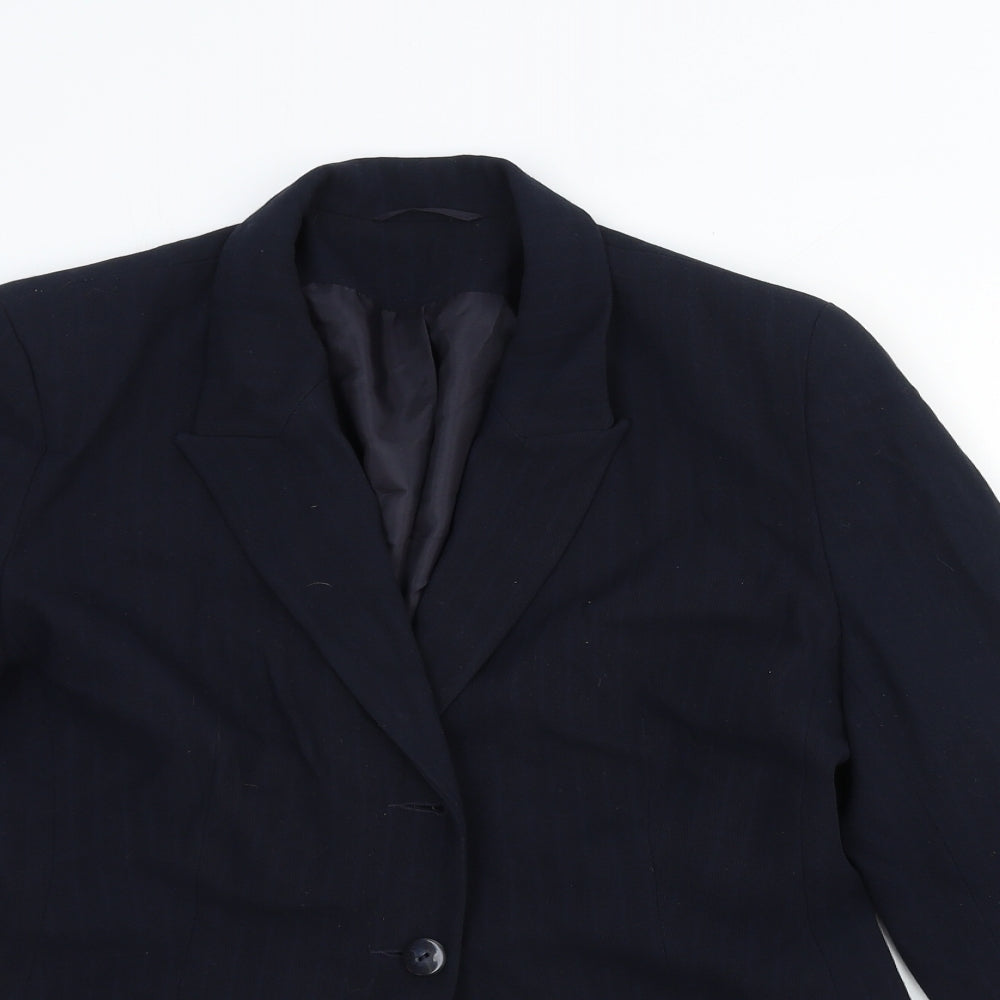 Principles Womens Blue Paisley Cotton Jacket Blazer Size 14