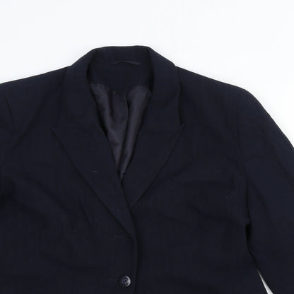 Principles Womens Blue Paisley Cotton Jacket Blazer Size 14