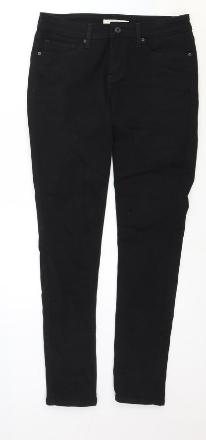 711 Skinny Womens Black Herringbone Cotton Skinny Jeans Size 28 in Regular Zip