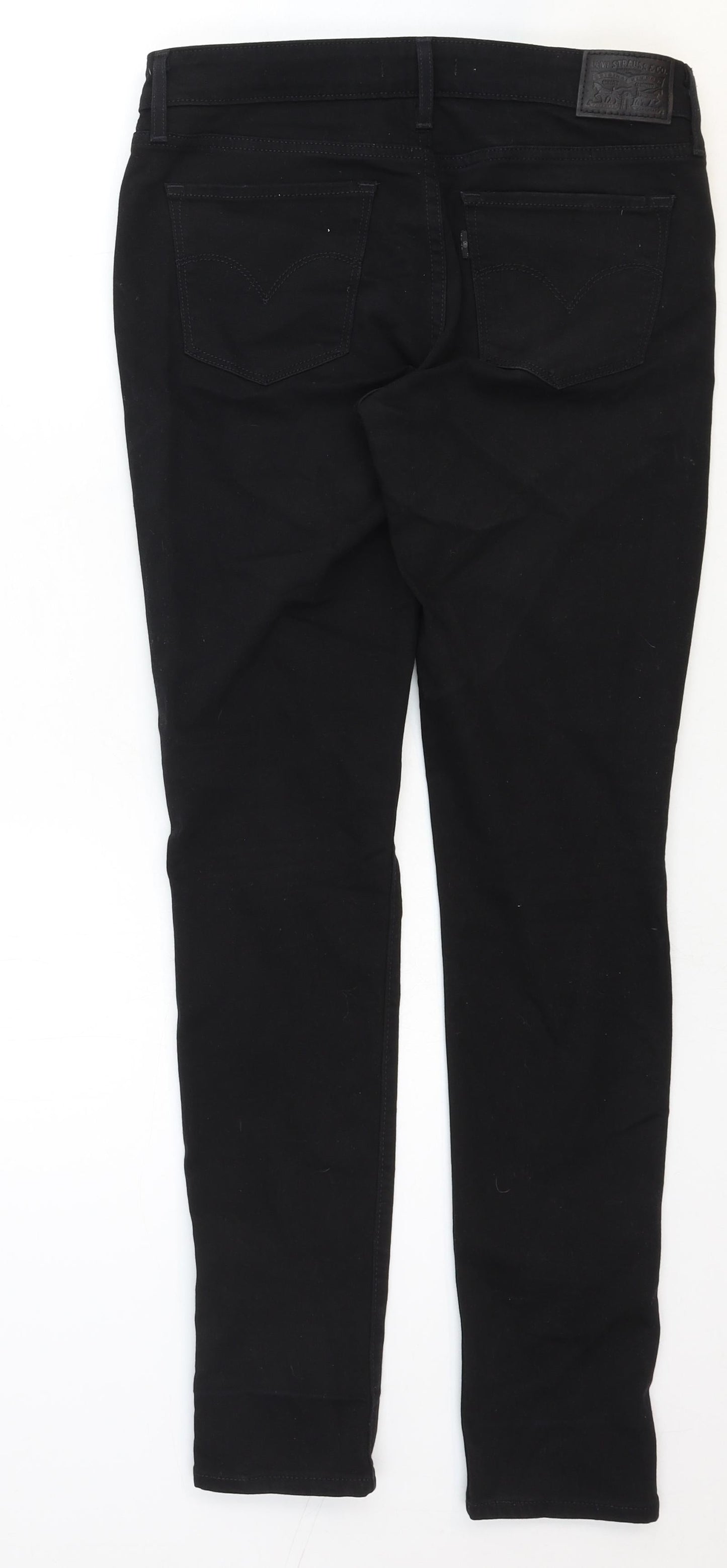 711 Skinny Womens Black Herringbone Cotton Skinny Jeans Size 28 in Regular Zip