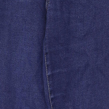 Mango Womens Blue Cotton Tapered Jeans Size 26 in Regular Zip