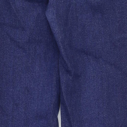 Mango Womens Blue Cotton Tapered Jeans Size 26 in Regular Zip