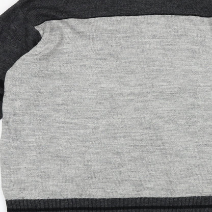 Lee Mens Grey Roll Neck Acrylic Pullover Jumper Size S Long Sleeve