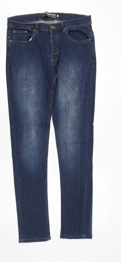 Mens UK Size 30 in Seven Series Slim Fit Skinny Blue Jeans