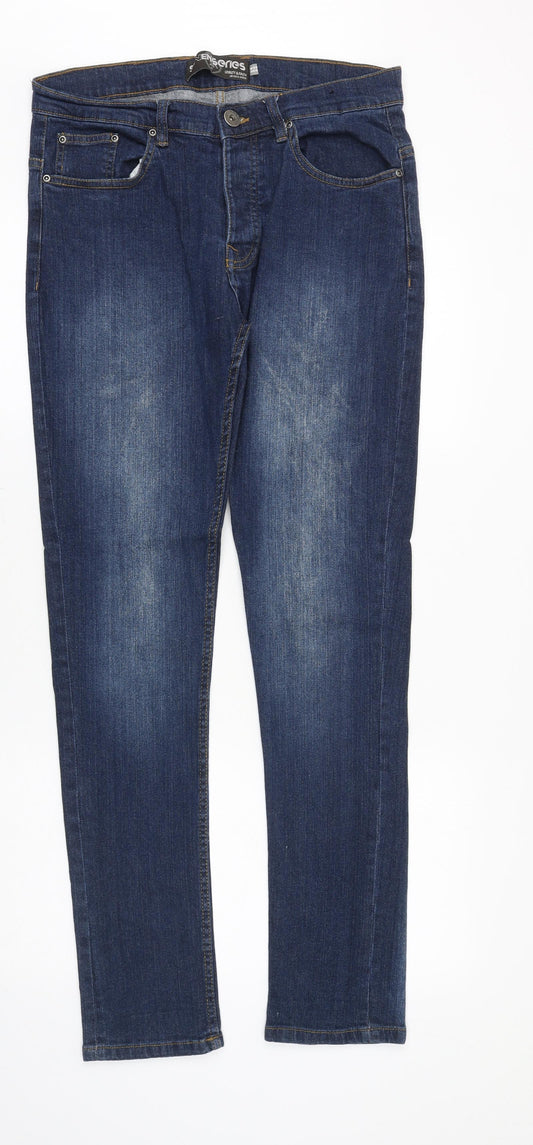 Mens UK Size 30 in Seven Series Slim Fit Skinny Blue Jeans